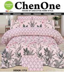 3 PCs Bed Sheet | Double Bed | King Size | Box Pack | Design-1713