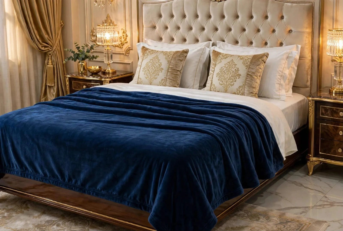 Plain Throw Plush Blanket Solid Fleece Blanket