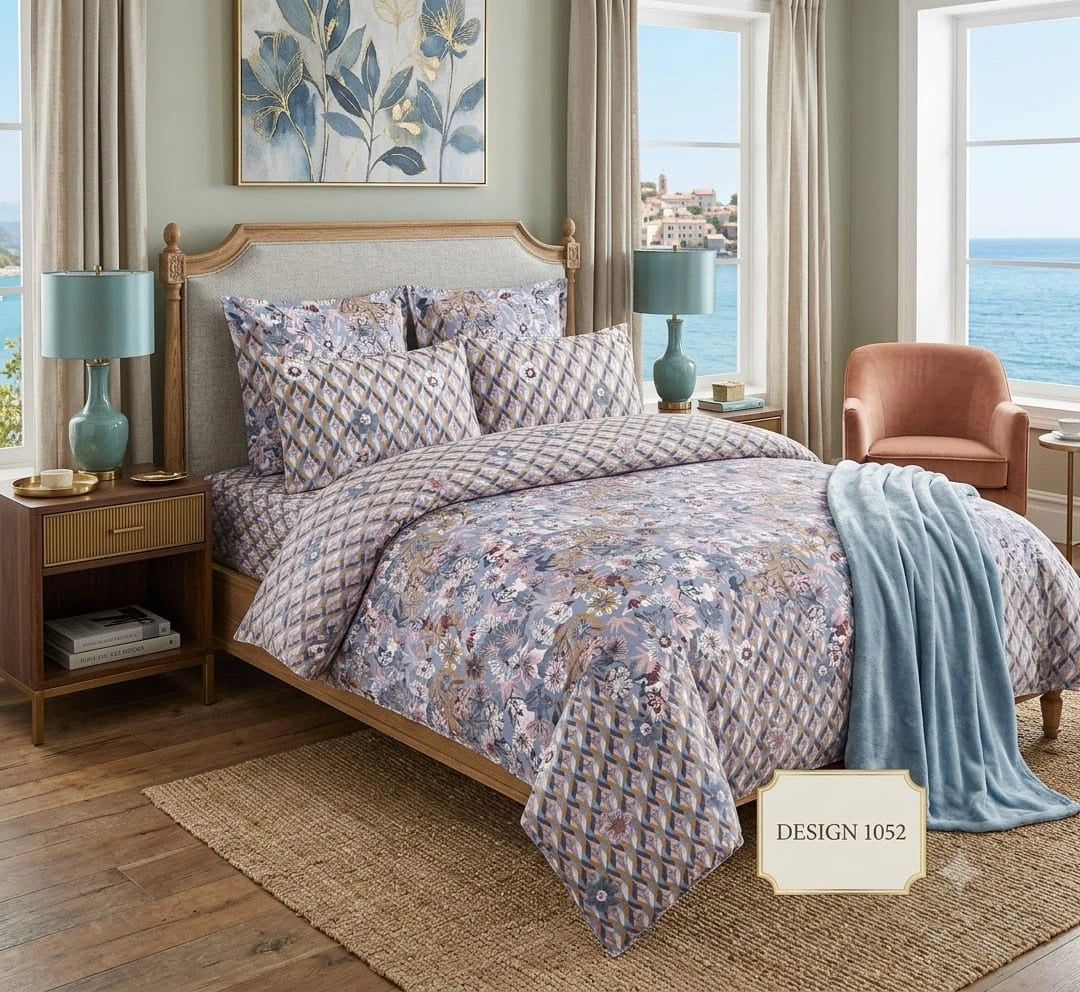Premium 6 Pcs Comforter Set Design-817