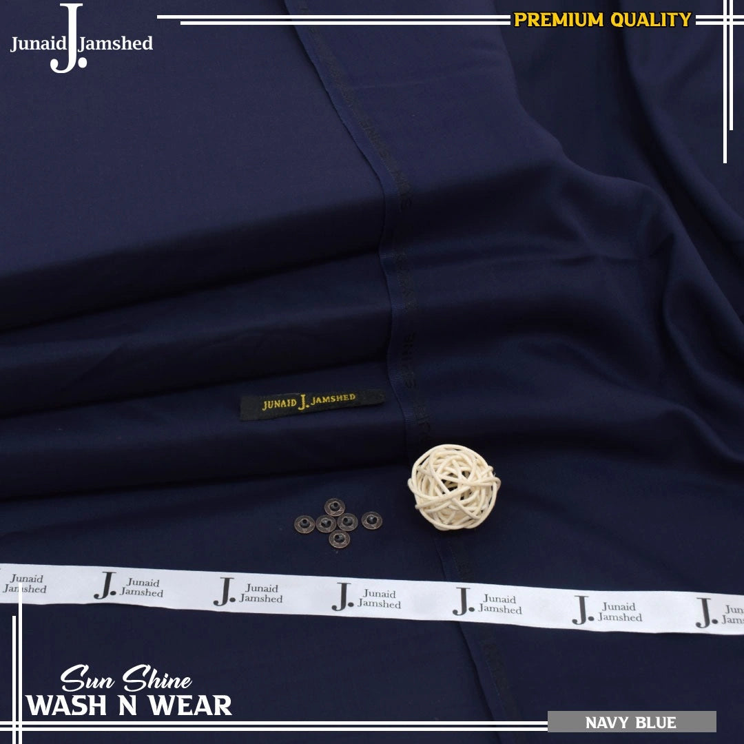 Men's Unstitched Slub Wash And Wear-NAVY BLUE