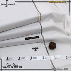 Men's Unstitched Slub Wash And Wear-OFF WHITE