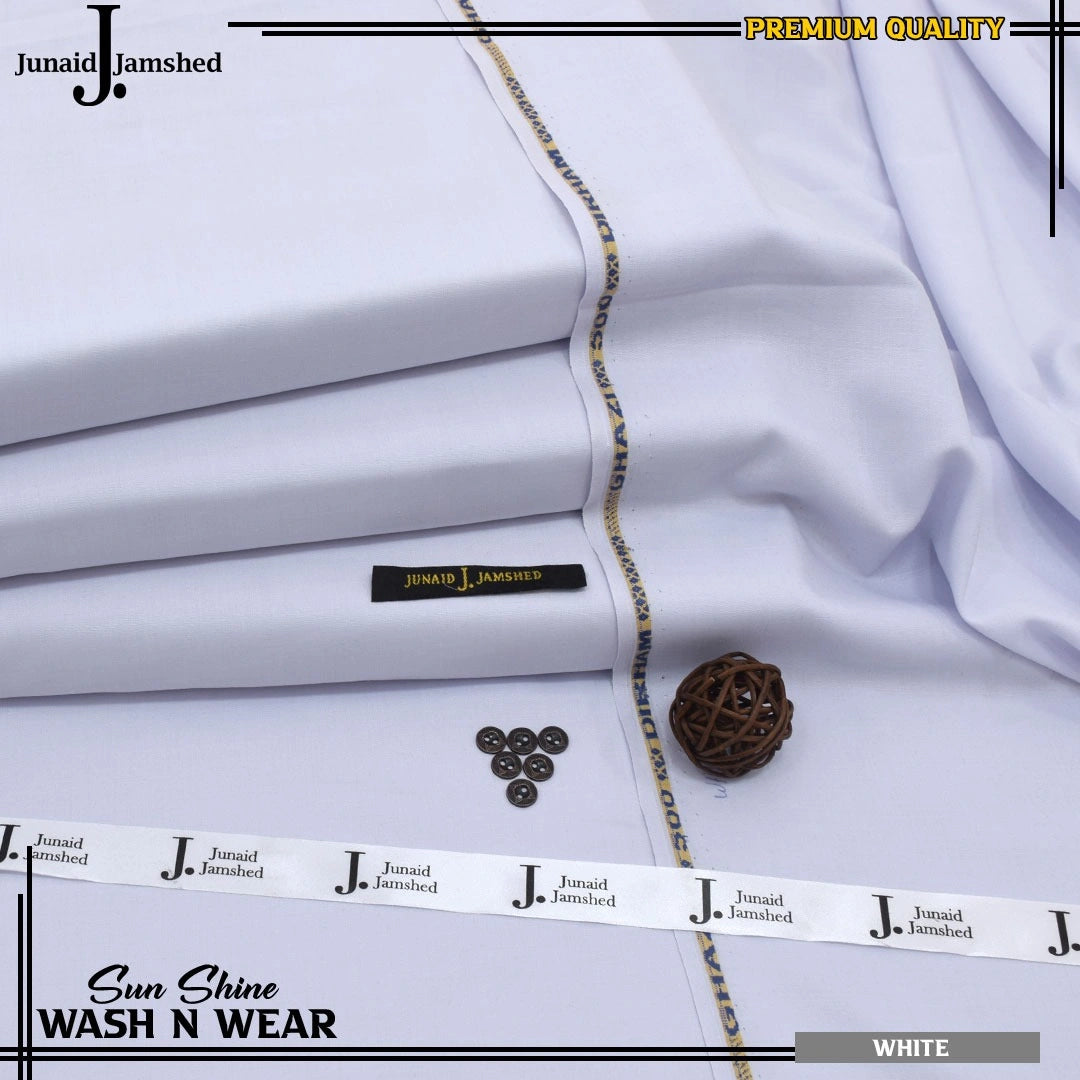 Men's Unstitched Slub Wash And Wear-WHITE