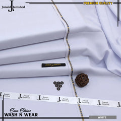 Men's Unstitched Slub Wash And Wear-WHITE