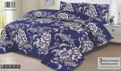 Quilted Bedspread Printed 3-Piece