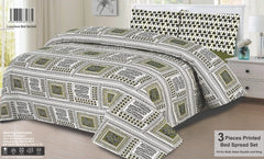 Quilted Bedspread Printed 3-Piece