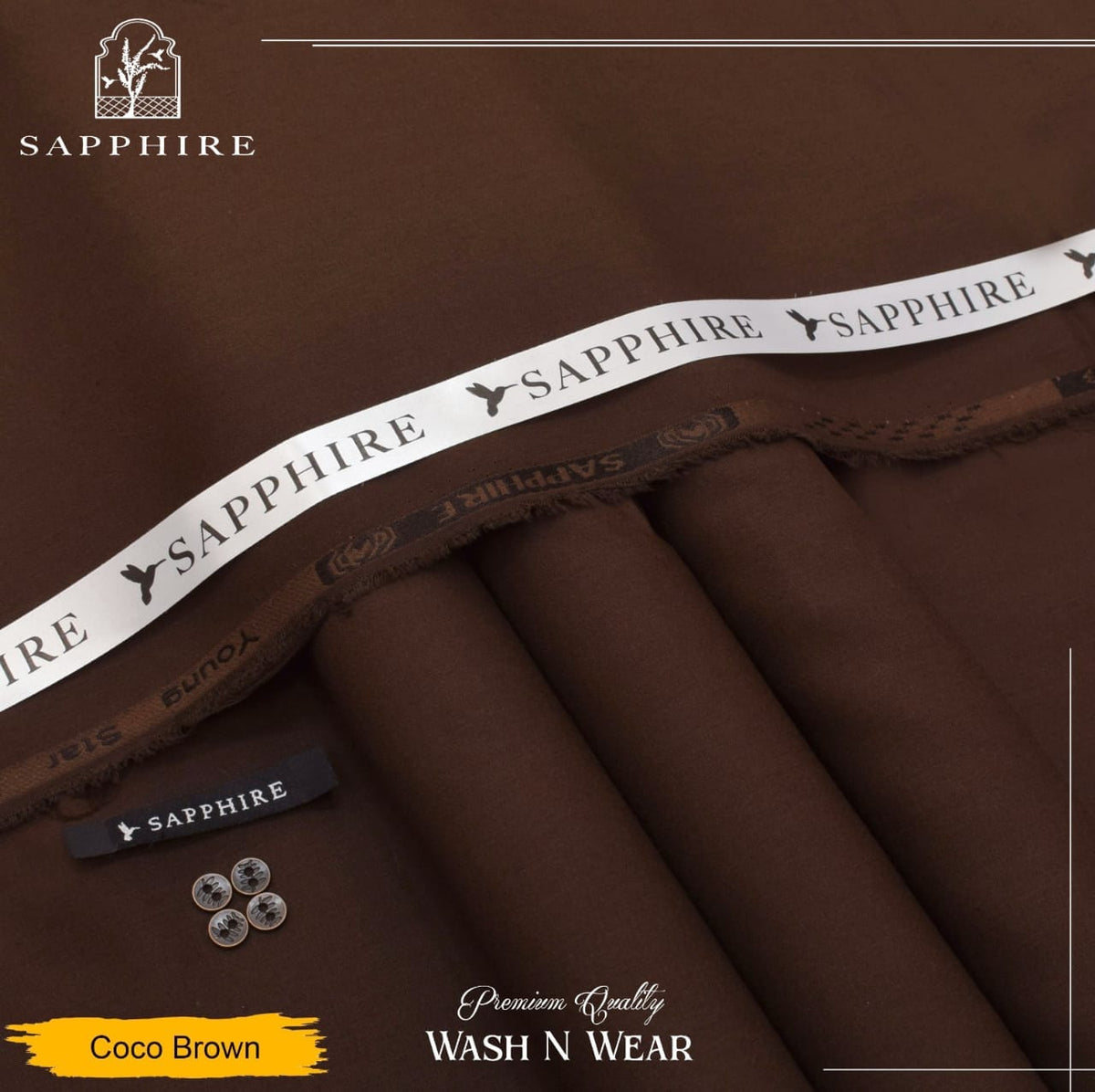 SAPPHIRE WASH-N WEAR | UNSTITCHED KAMEEZ SHALWAR FABRIC