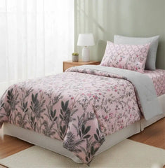 Single Bed Sheet Pair (Set) Pure Cotton-Design-1709