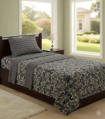 Single Bed Sheet Pair (Set) Pure Cotton-Design-1707