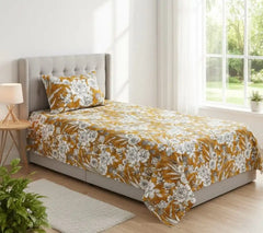 Single Bed Sheet Pair (Set) Pure Cotton-Design-788