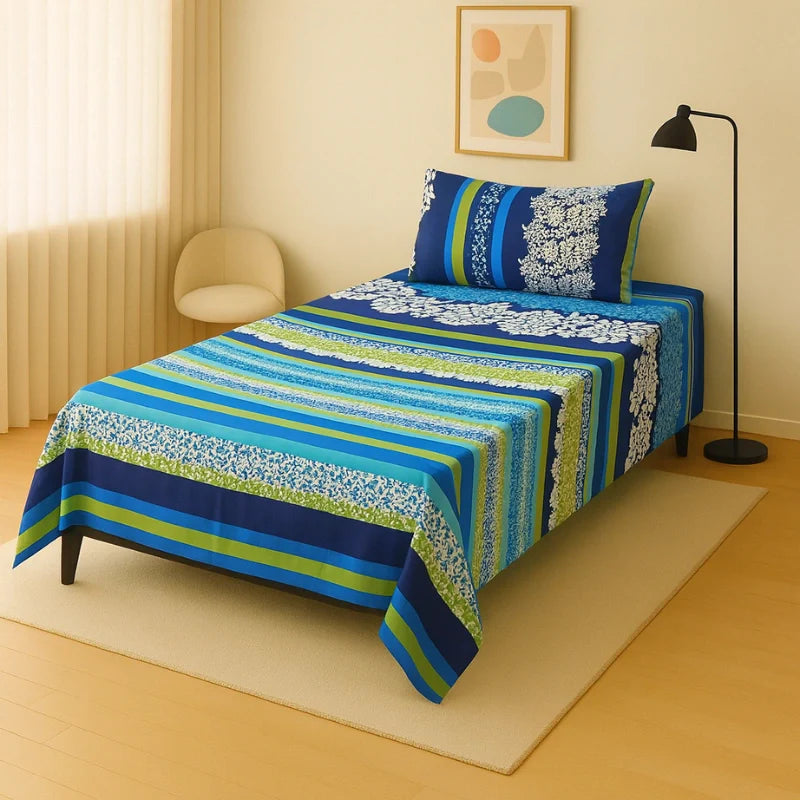Single Pair Bed Sheet Set Design-100037
