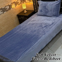 Soft Velvet Fleece Bedsheet Single Bed-628