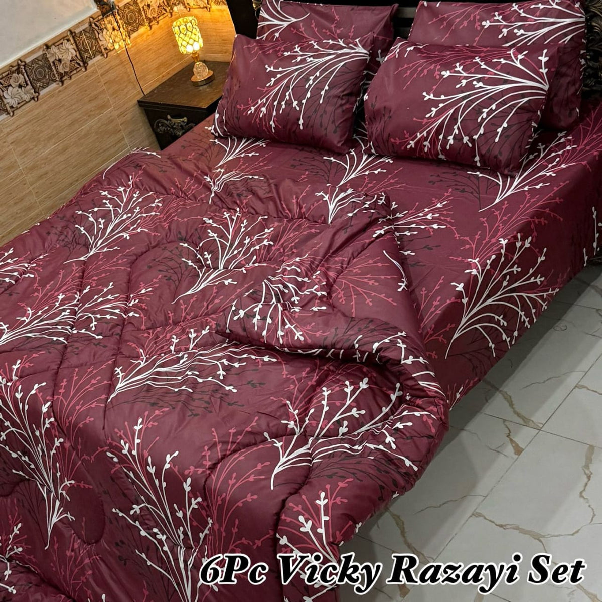 6 Pcs Vicky Razai Set | Double Bed | King Size | VRSD-20017