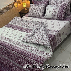 6 Pcs Vicky Razai Set | Double Bed | King Size | VRSD-2002