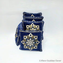 Velvet Jacquard Cushion Covers - 5pcs Set
