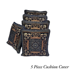 Velvet Jacquard Cushion Covers - 5pcs Set