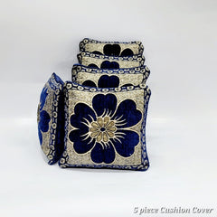 Velvet Jacquard Cushion Covers - 5pcs Set