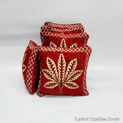 Velvet Jacquard Cushion Covers - 5pcs Set