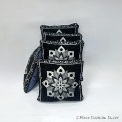 Velvet Jacquard Cushion Covers - 5pcs Set