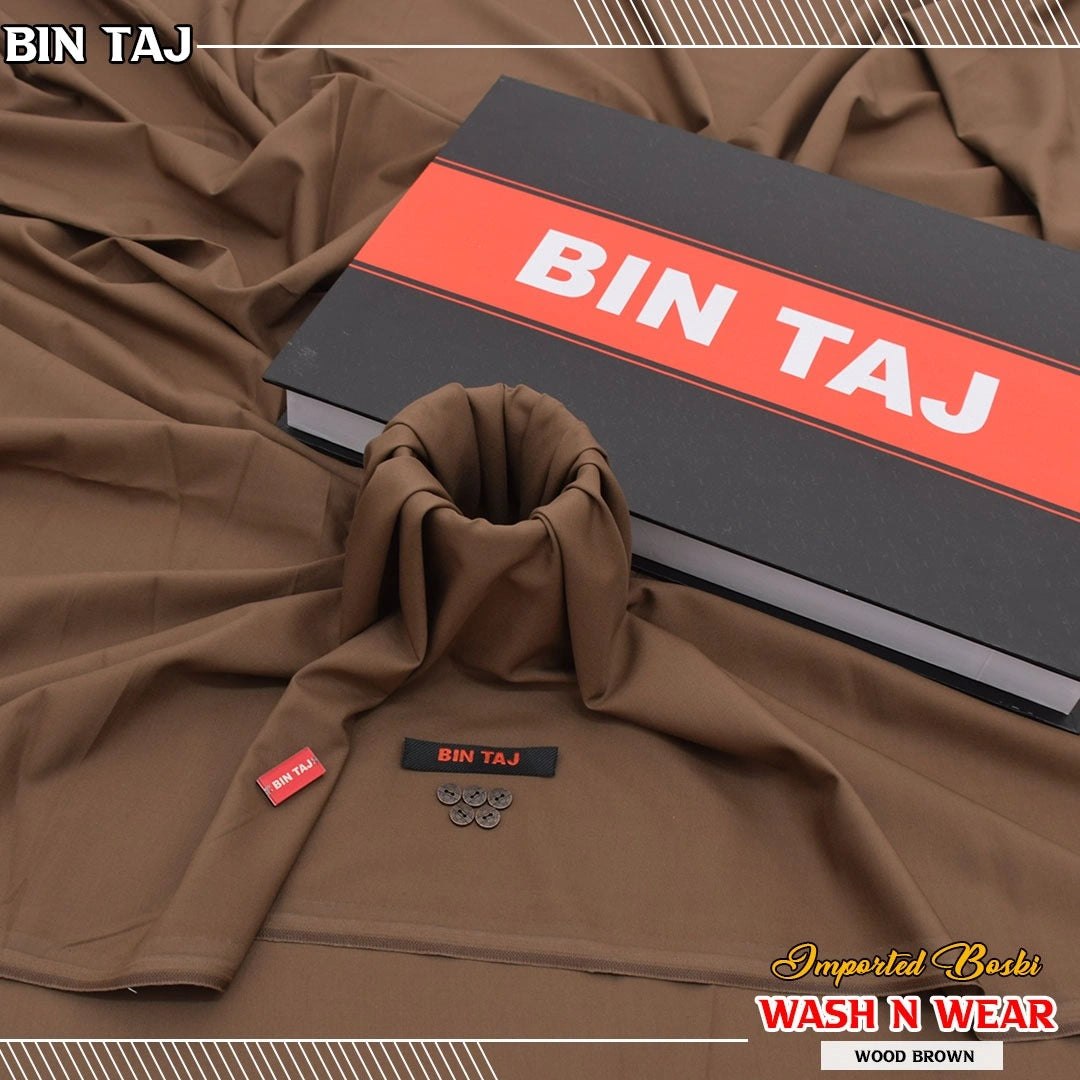 Premium Unstitched  Imported fabric Summer-WOOD BROWN