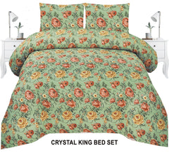 Crystal Bed Sheet-King Size-3Pcs-Design-122