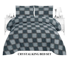 Crystal Bed Sheet-King Size-3Pcs-Design-121