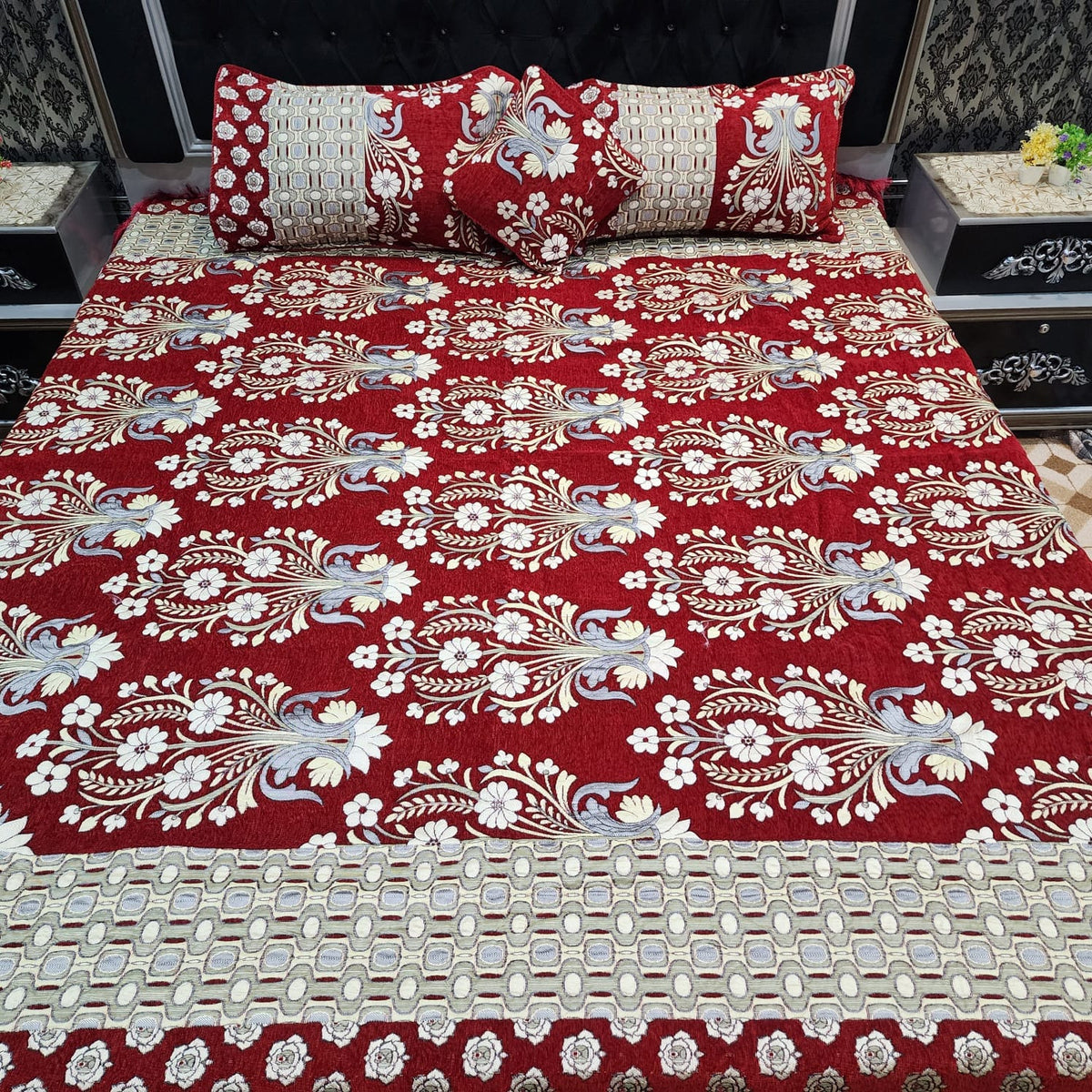 Jacquard Velvet Bed Sheet-4PCS