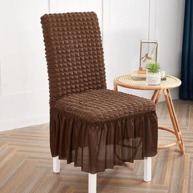Chair Covers Turkish Style With For Dinning/Office - Dark Brown