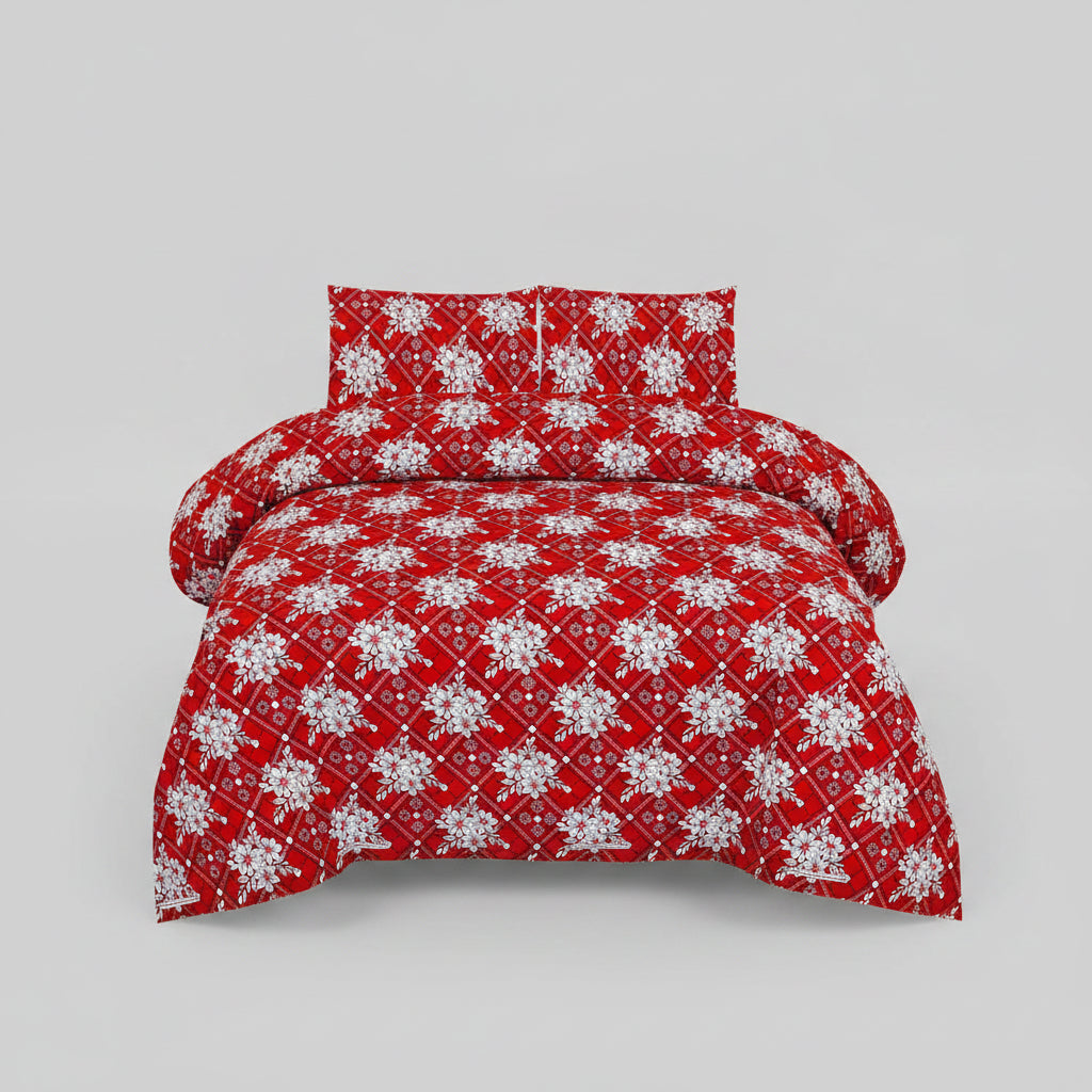 Crystal King Size Bed Sheet Set-3Pcs