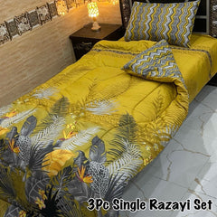3PC Vicky Razai Set Single Bed-SRS-10| Warmth and Comfort
