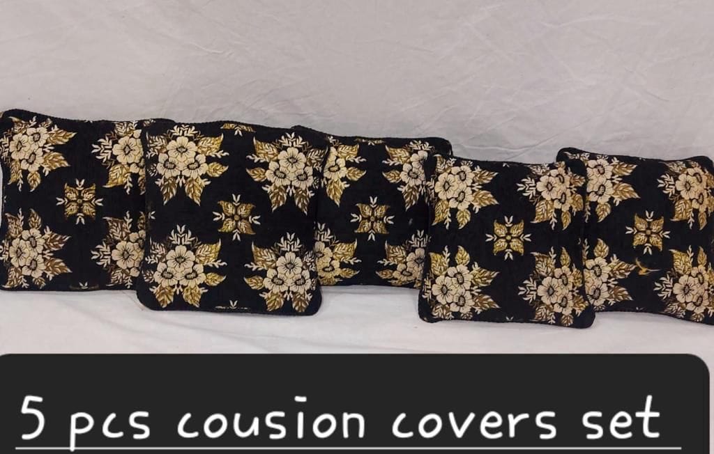 Velvet Jacquard Cushion Covers - 5pcs Set