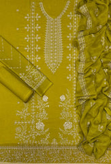 3 PIECE UNSTITCHED LAWN SUIT SUMMER COLLECTION 2025 (BAREEZE LAWN)