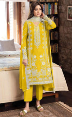 3 PIECE UNSTITCHED LAWN SUIT SUMMER COLLECTION 2025 (BAREEZE LAWN)