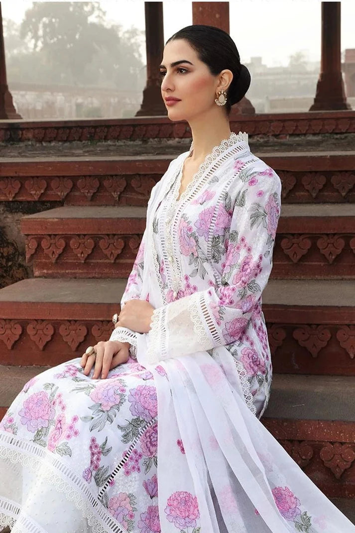 3 PIECE UNSTITCHED LAWN SUIT SUMMER COLLECTION 2025 (BAREEZE LAWN)
