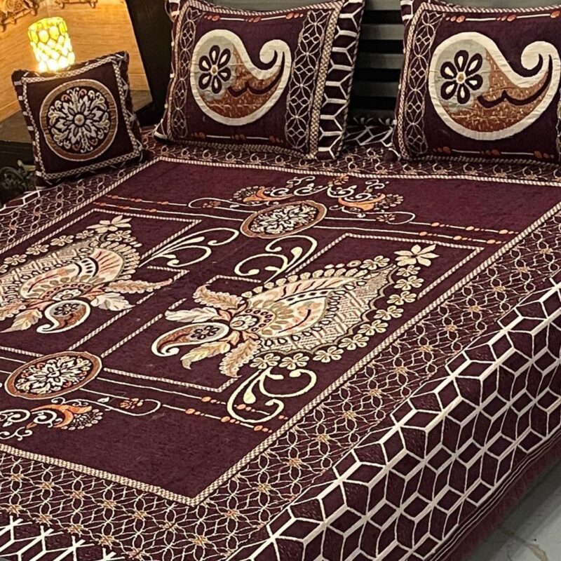 Jacquard Velvet Bed Sheet-4PCS