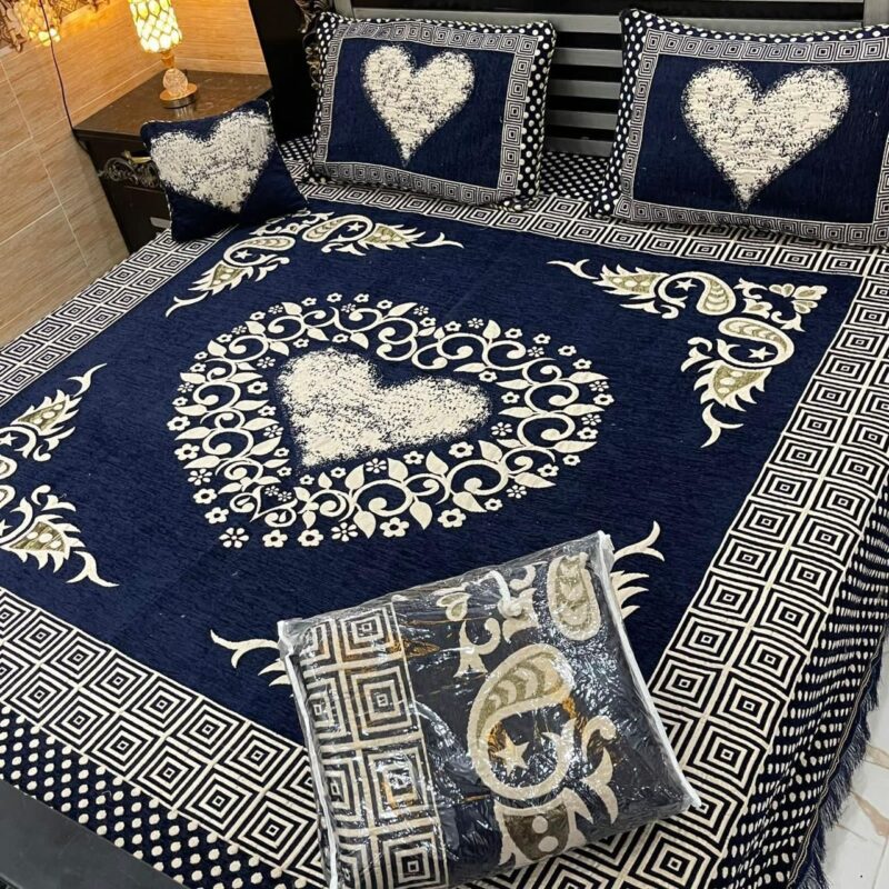 4PCS Jacquard Velvet Bed Sheet