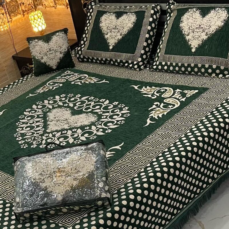 4PCS Jacquard Velvet Bed Sheet