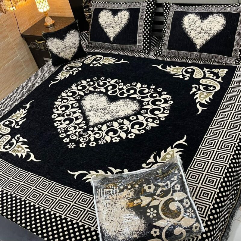 4PCS Jacquard Velvet Bed Sheet