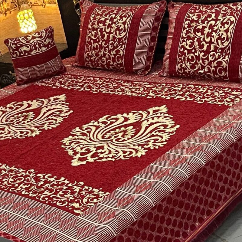 Jacquard Velvet Bed Sheet-4PCS