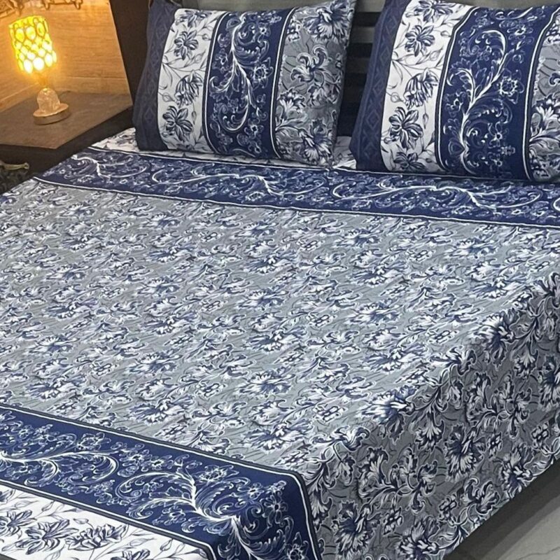 3Pcs Crystal Bed Sheet ..King Size