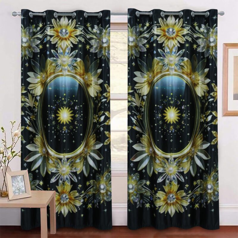 Imported Silk Curtains Blackout ( 2 Curtain Set )