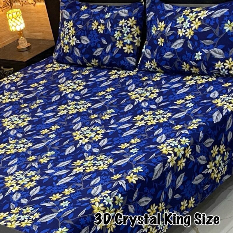 Crystal Bed Sheet-King Size-3Pcs