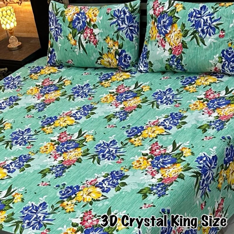 Crystal Bed Sheet-King Size-3Pcs