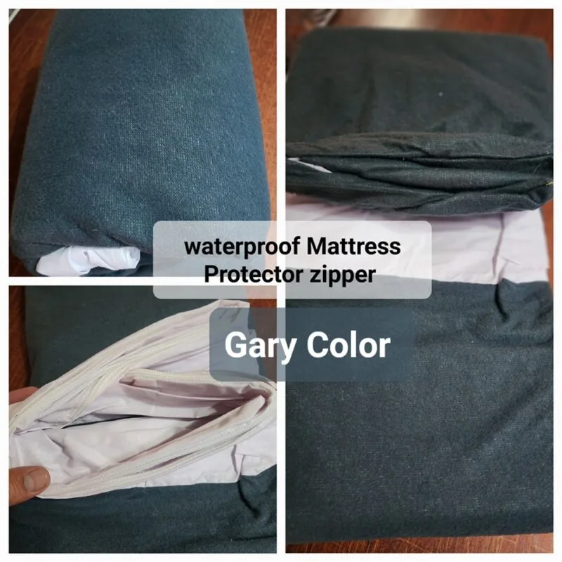 Waterproof Zipper Mattress Cover-Grey