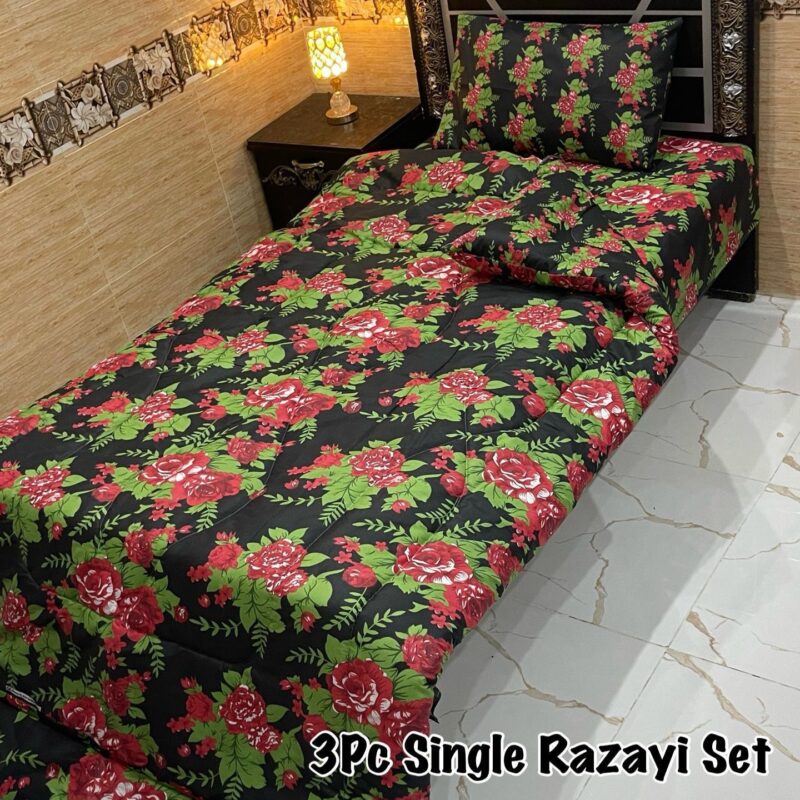 3pcs Single Winter Vicky Razai Set | Warmth and Comfort