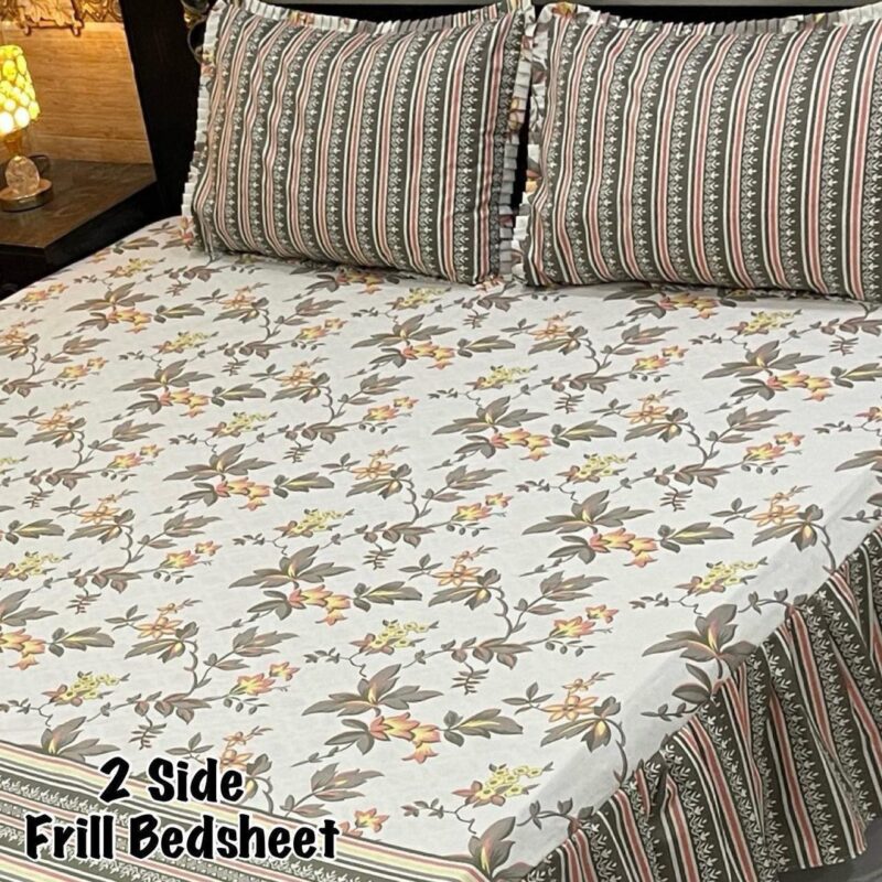 Frill Bed Sheet King Size-3Pcs