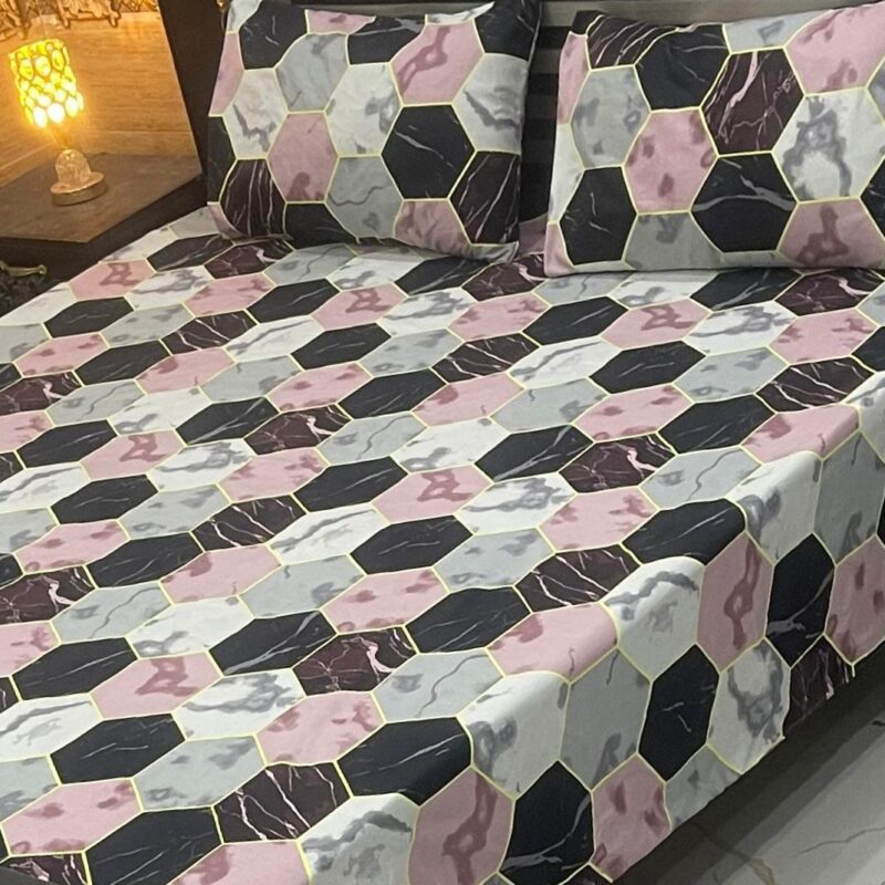 Crystal Bed Sheet-King Size-3Pcs