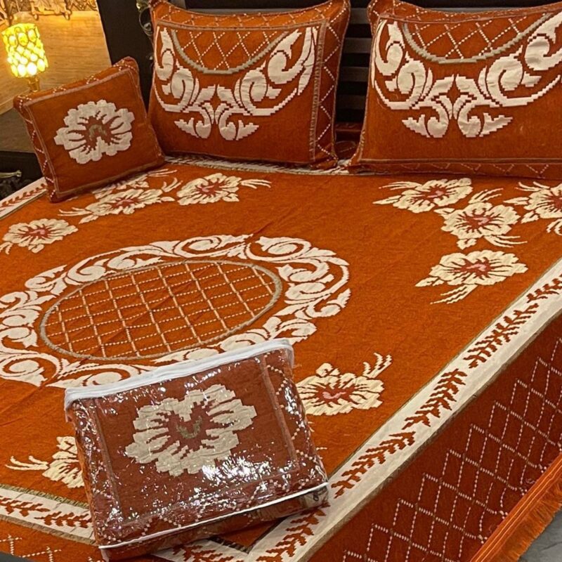 Jacquard Velvet Bed Sheet-4PCS