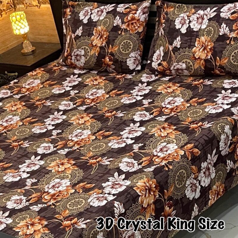 Crystal Bed Sheet-King Size-3Pcs