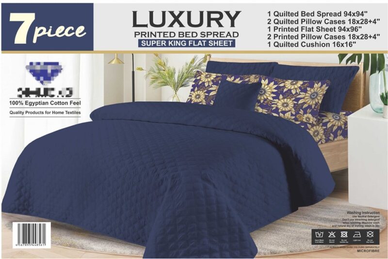 Luxury 7 Piece Bed spread Set | Comforter Set