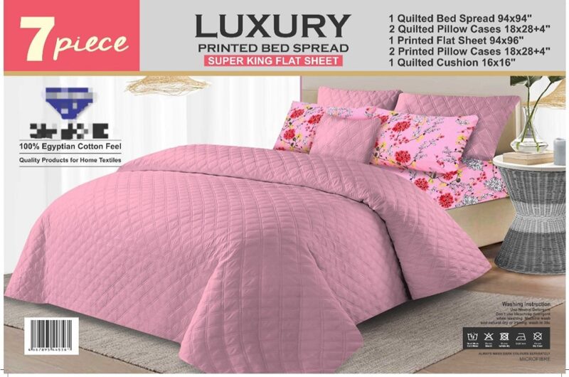 Luxury 7 Piece Bed spread Set | Comforter Set